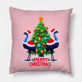 christmas australian emu Pillow