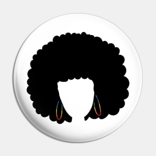 Pride Flag Afro Pin