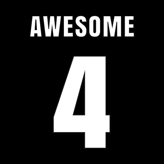 AWESOME NUMBER 4 FRONT-PRINT by mn9