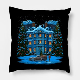 Christmas Vacation Poster Art Truck Parked Front House In The Snow Pillow