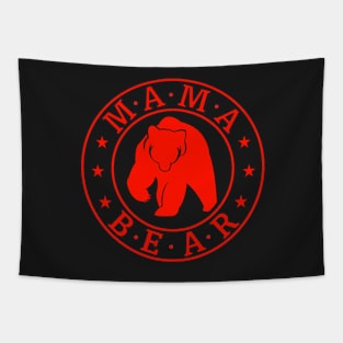 Mama Bear Red Tapestry