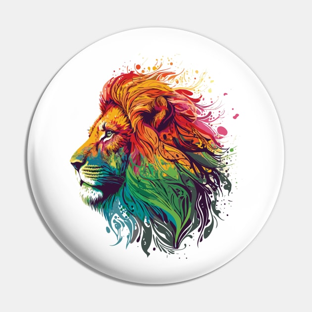 Lion face Pin by remixer2020