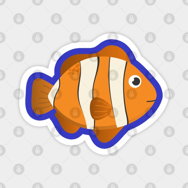 We Found Him!  Clown Anemone Fish Magnet by WaltTheAdobeGuy