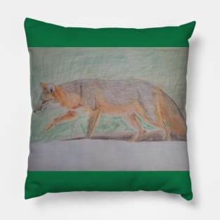 Grey Fox Pillow