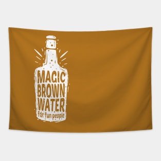 Bourbon bottle Funny Definition Drinking Quote Magic Brown Water For Fun People Vintage Tapestry