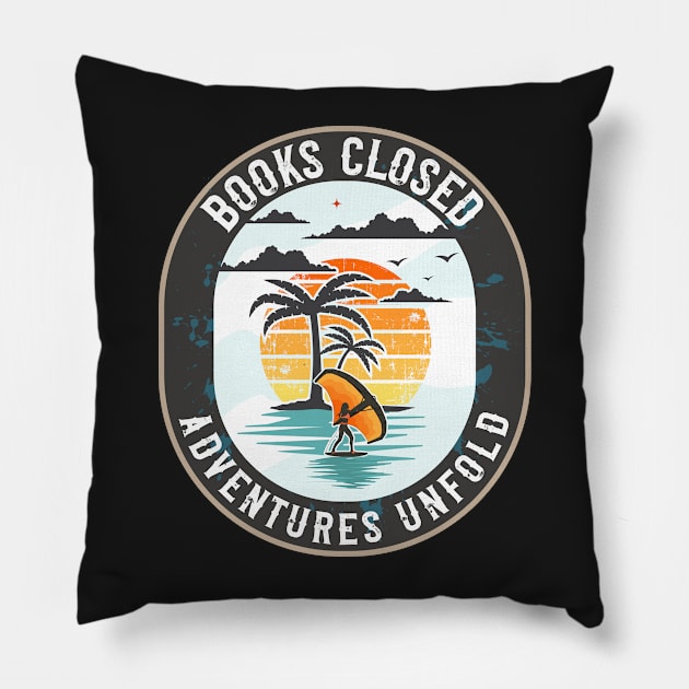 Books closed adventures unfold Pillow by HomeCoquette