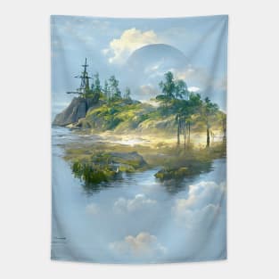 Shipwrecked on Mirror Island Tapestry