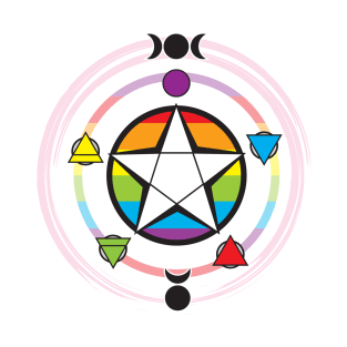 LGBTQ Elemental Pentagram T-Shirt