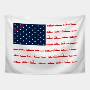 United Skiffs of America Tapestry