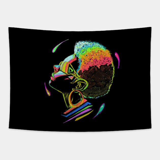 Afro Spectrum Tapestry by io Mecha