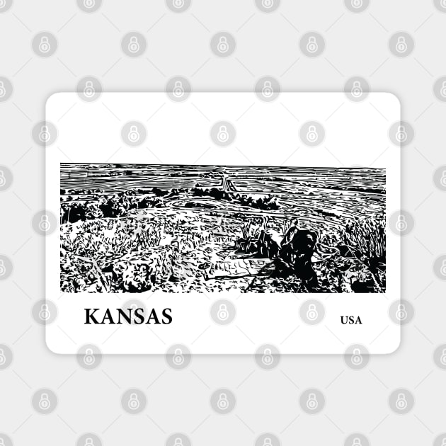 Kansas USA Magnet by Lakeric