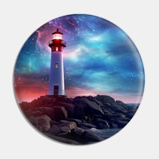 Lighthouse Nature World Fantastic Landscape Surrealist Pin