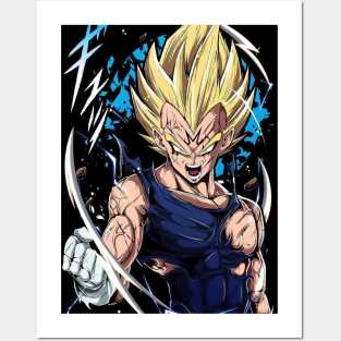 SSJ2 Goku vs Majin Vegeta - Q10Mark Photographic Print for Sale by q10mark