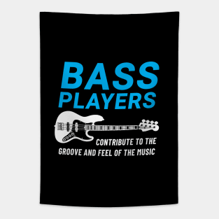 Bass Players Contribute to the Groove Bass Guitar Dark Theme Tapestry