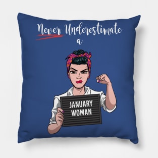 January Woman Pillow