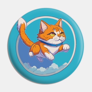 Air Elemental Cat Pin