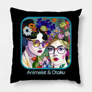 Animeist & Otaku (2 bespeckled woman at home) Pillow