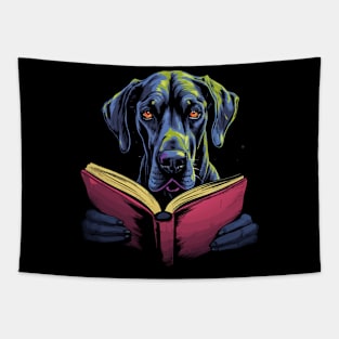 Great Dane Reads Book Tapestry