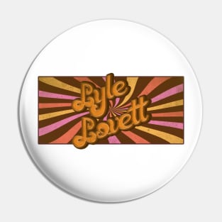 Groovy and Retro Lyle Lovett Pin