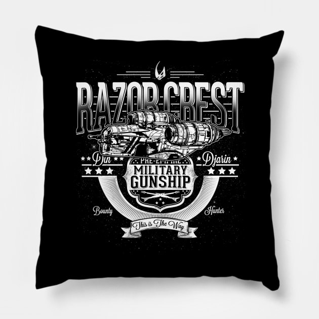 Razor Crest Pillow by CoDDesigns