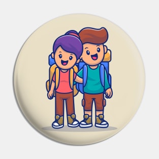 Cute Couple Boy And Girl Travelling Together Pin