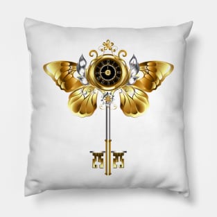 Gold Key with Dials Pillow