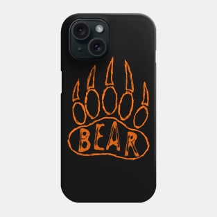 Grizzly Bear Paw Print Drawing Phone Case