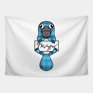 Plaidypus (Plaid Platypus) Tapestry