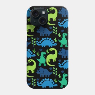 Blue and Green Dinosaurs Phone Case