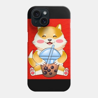 Shiba inu drink boba Phone Case