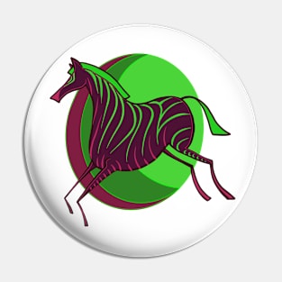 Neon Zebra Pin