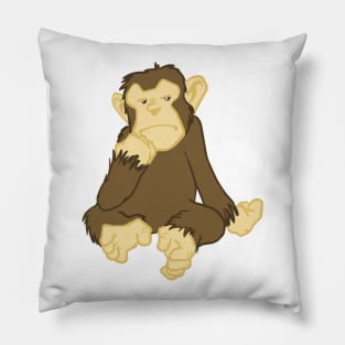 Asplenia Studios Academic Chimps: The Thinker Pillow