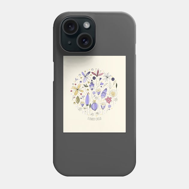 Flower child - soft yellow Phone Case by FluxionHub