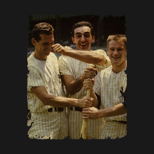 Phil Linz, Joe Pepitone, and Jim Bouton in New York Yankees by anjaytenan