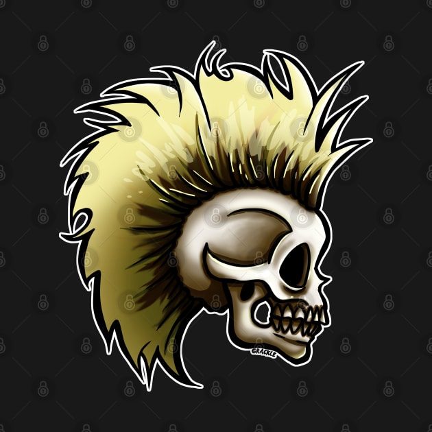 Punk Skull (Bleach Blonde Version) by Jan Grackle