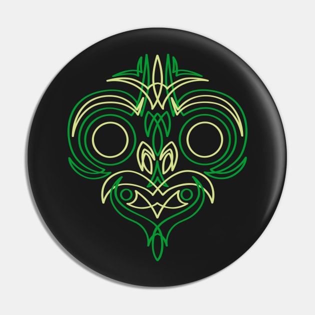 Pinstripe Tiki Pin by beard0