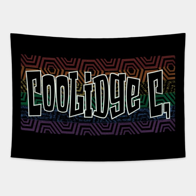 LGBTQ PATTERN AMERICA COOLIDGE Tapestry by Zodiac BeMac