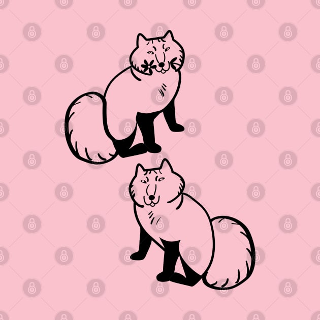Arctic foxes friends are not fur by belettelepink