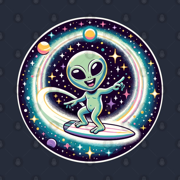 Alien Surfing in Outer Space by Art_Boys