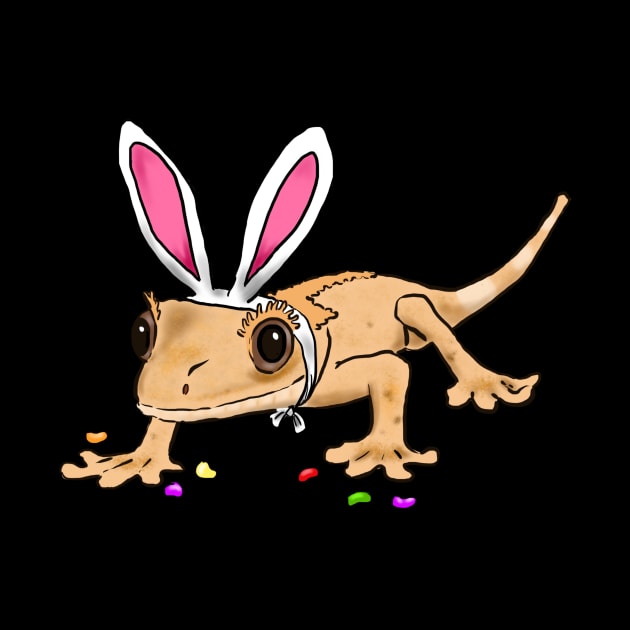 Funny Gecko Bunny, Easter Crested Gecko by sockdogs