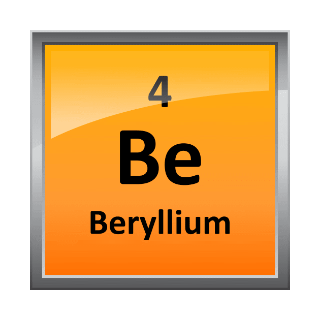 Beryllium Element Tile - Periodic Table by sciencenotes