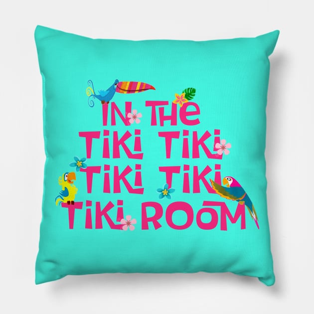 Tiki Room Birds Pillow by Flip Flops in Fantasyland