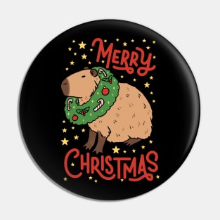 Merry Christmas a cute Christmas capybara ready for the holidays Pin