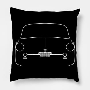 Autobianchi Bianchina classic car white outline graphic Pillow