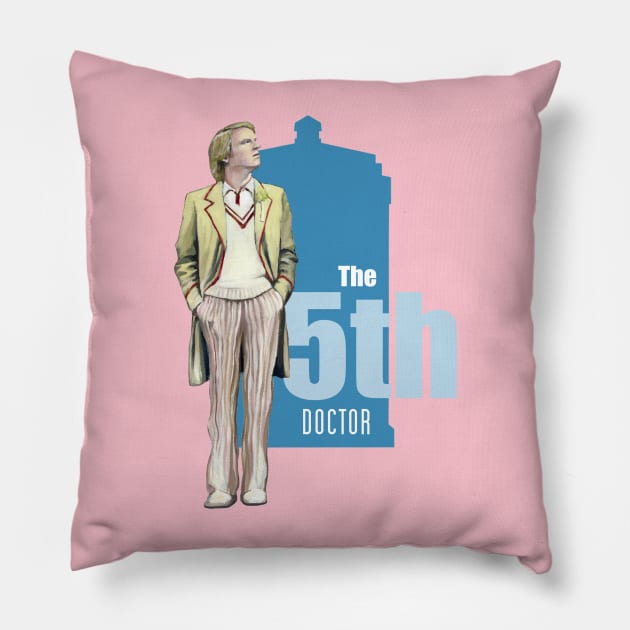 The 5th Doctor: Peter Davison Pillow by Kavatar