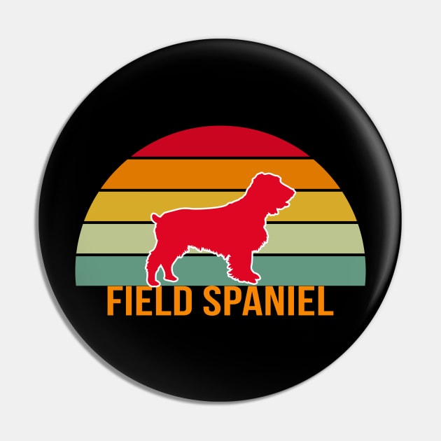 Field Spaniel Vintage Silhouette Pin by khoula252018