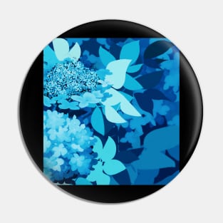 Blue hydrangea Pin