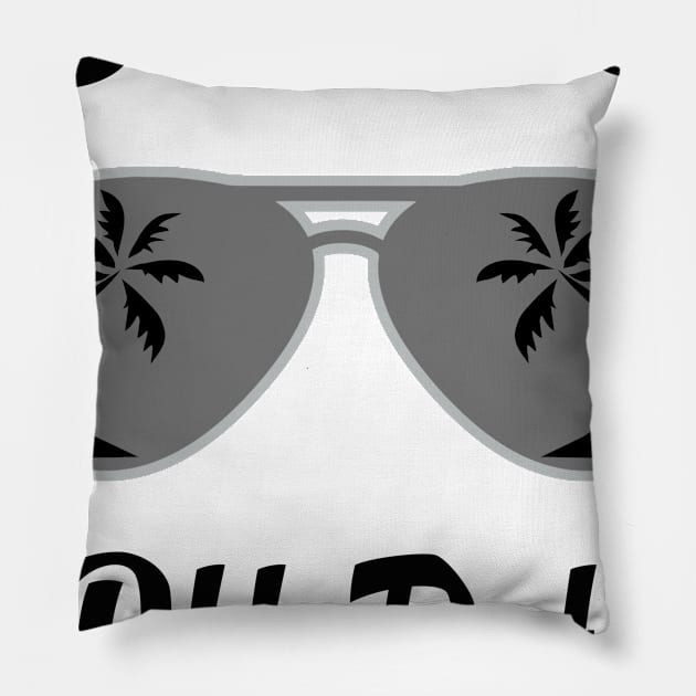 Off Duty Scientist Funny Summer Vacation Pillow by chrizy1688