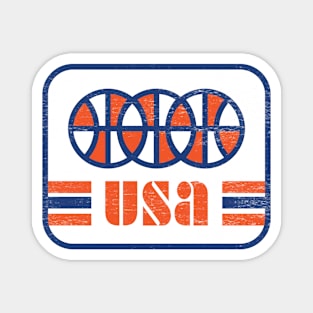 USA Retro Basketball Throwback Magnet