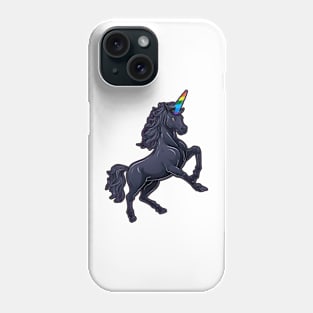 unicorn with a rainbow horn Phone Case